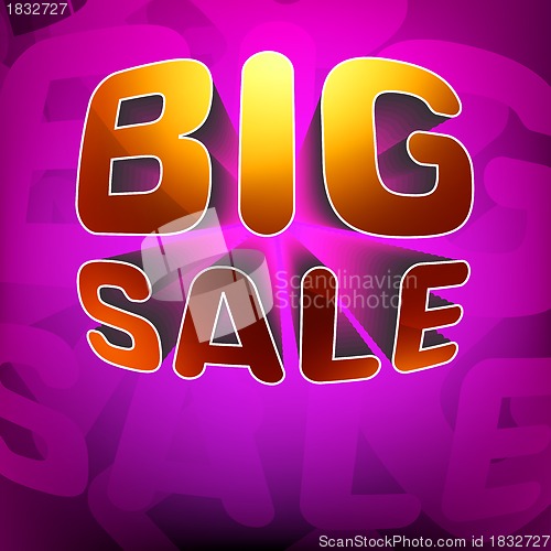 Image of Zoom shine text Big Sale on purple. EPS 8