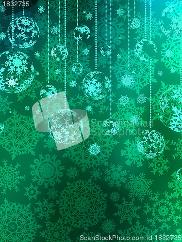 Image of Abstraction blue Christmas background. EPS 8