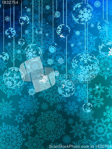 Image of Abstraction blue Christmas background. EPS 8