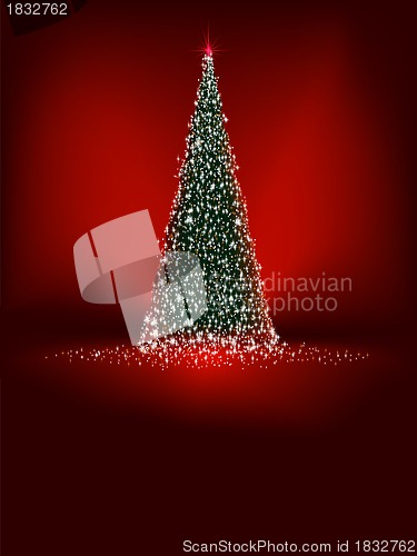 Image of Christmas tree on light. EPS 8