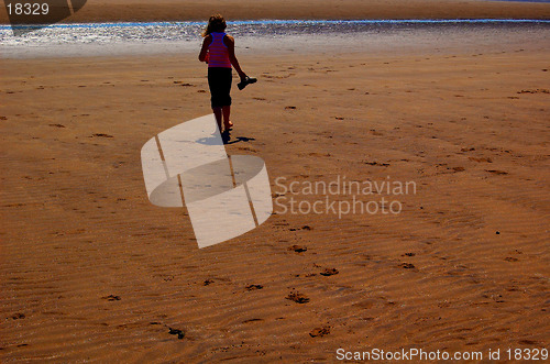 Image of Young Girl on the beach