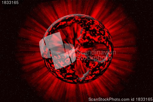 Image of Explosion on the planet