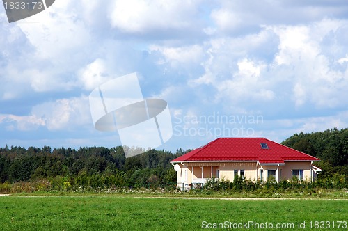 Image of The house and clouds
