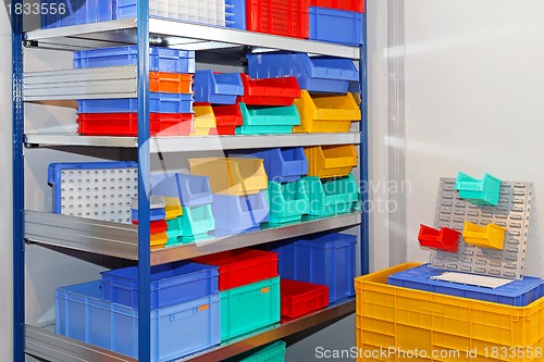 Image of Color shelf bins