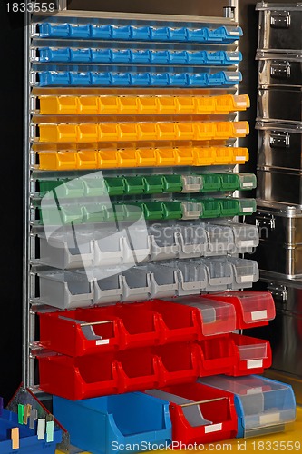 Image of Color plastic bins