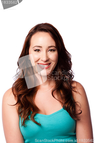 Image of Happy smiling young woman