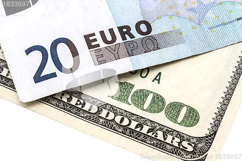 Image of 100 USD and 20 EURO