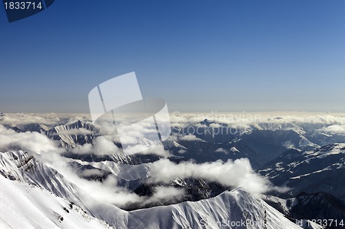 Image of Winter mountains in haze