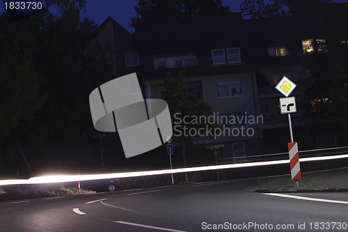 Image of evening light traffic