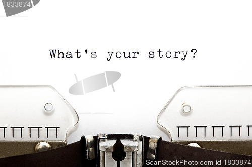 Image of Typewriter What is Your Story