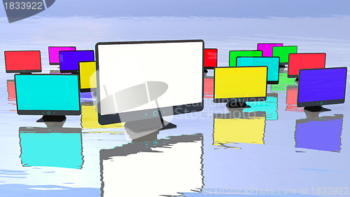 Image of Abstract monitors