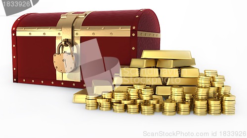 Image of Gold Treasure chest