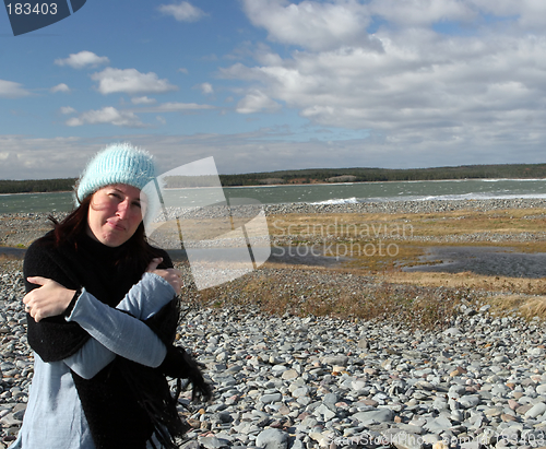 Image of Woman in a woollen hat