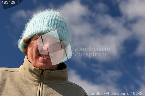 Image of Man wearing a woollen hat