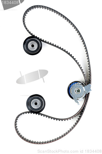 Image of tension pulley and timing belt