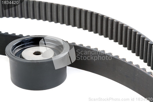 Image of tension pulley and timing belt