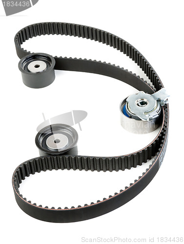 Image of tension pulley and timing belt