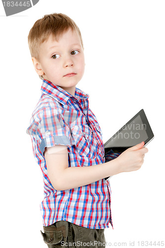 Image of boy with a Tablet PC