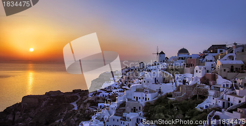 Image of Santorini sunset