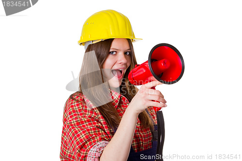 Image of Craftswoman with megaphone