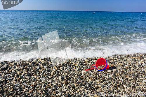 Image of Beach and child bucket