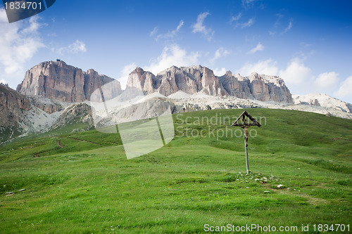 Image of Crucifix sign on Pass Pordoi