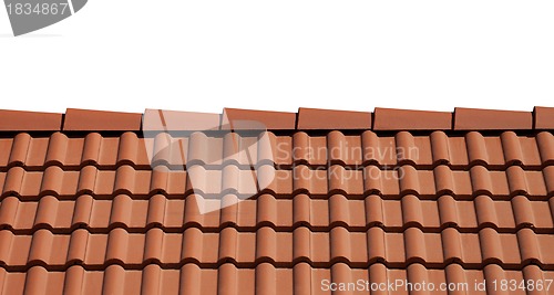 Image of Roof tiles isolated on white background