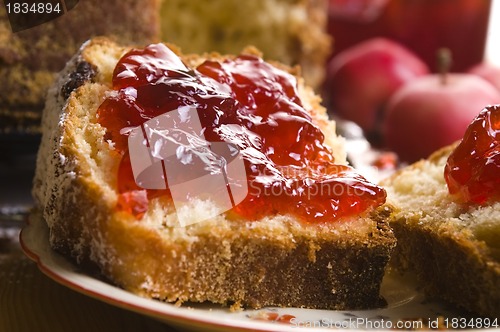 Image of Traditional Polish Cake with apple marmelade