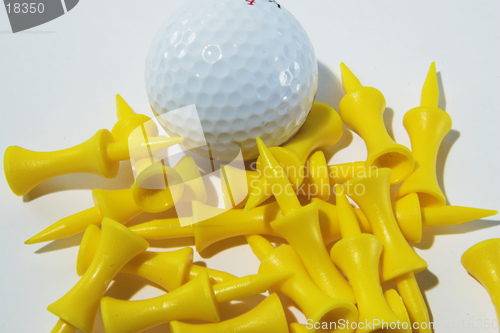 Image of golf ball and tees