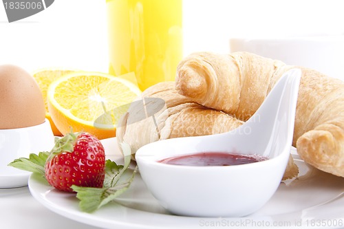 Image of traditional french breakfast croissant isolated