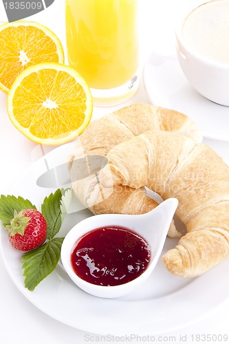 Image of traditional french breakfast croissant isolated