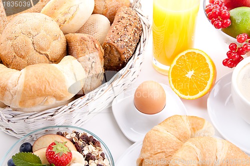 Image of traditional french breakfast croissant isolated