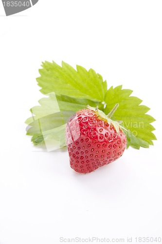 Image of fresh red tasty strawberry isolated on white