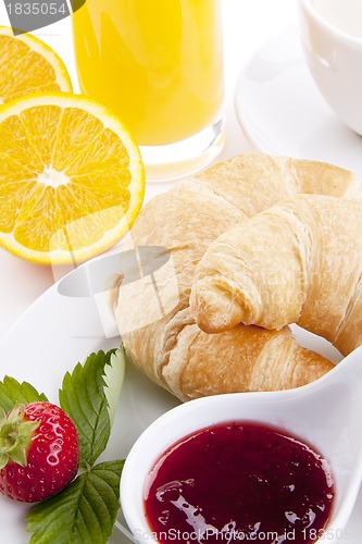 Image of traditional french breakfast croissant isolated