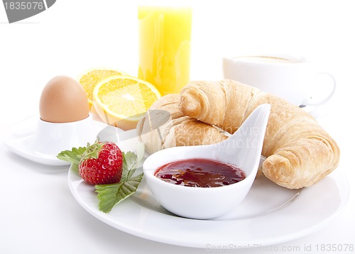 Image of traditional french breakfast croissant isolated