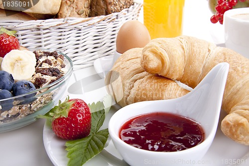 Image of traditional french breakfast croissant isolated