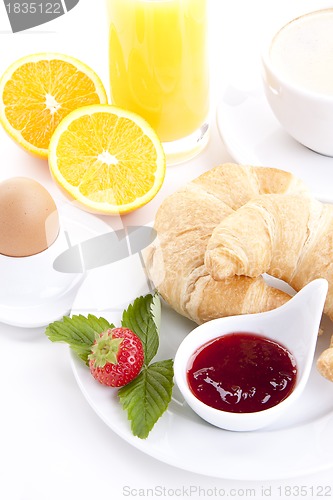 Image of traditional french breakfast croissant isolated