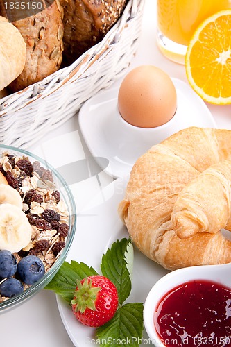 Image of traditional french breakfast croissant isolated