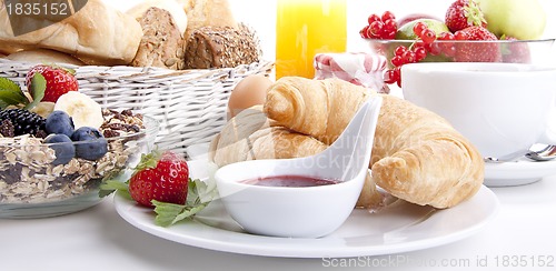 Image of traditional french breakfast croissant isolated