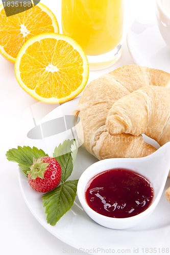 Image of traditional french breakfast croissant isolated