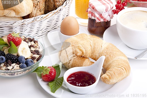 Image of traditional french breakfast croissant isolated