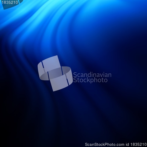 Image of Blue smooth twist light lines background. EPS 8