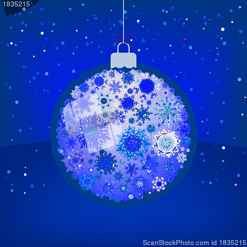 Image of Christmas ball in retro style. EPS 8