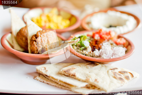 Image of Felafel and Pita for breakfast