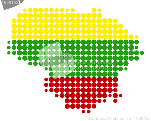 Image of Map and flag of Lithuania