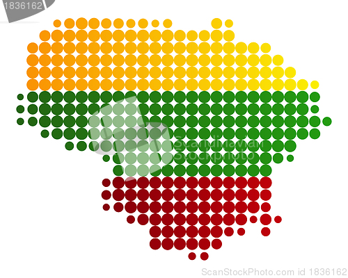 Image of Map and flag of Lithuania