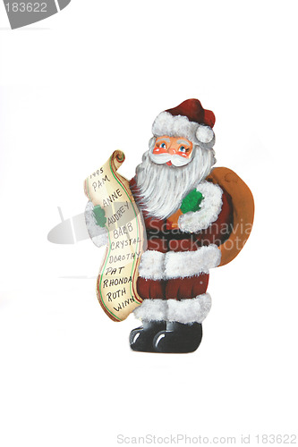 Image of Santa holding a gift list