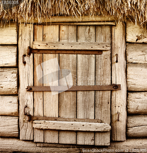 Image of Old wooden rustic door