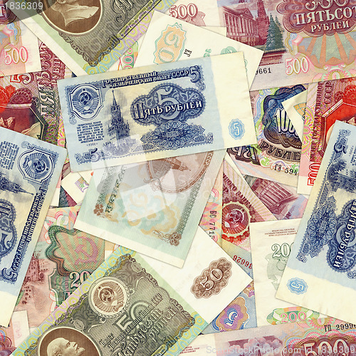 Image of Money background - Soviet rubles