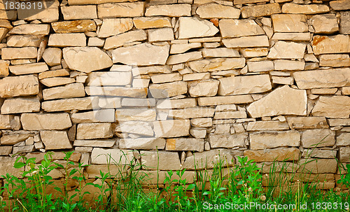 Image of Limestone wall background